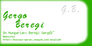 gergo beregi business card